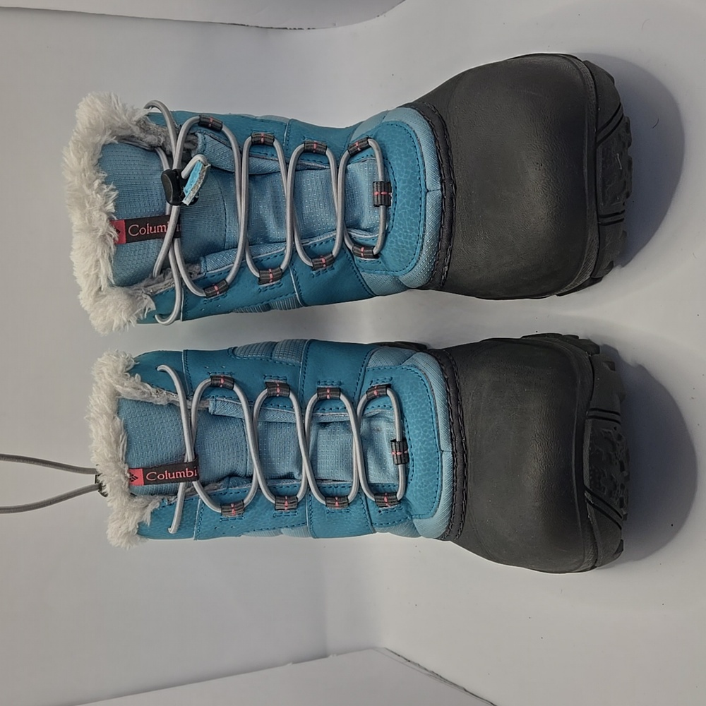 Columbia Youth Girls Blue Teal Rope Tow III Insulated Winter Snow Boots Size 6Y